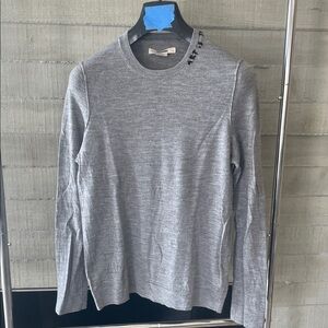 Zadig & Voltaire Grey Crewneck Long-Sleeve Light Wool Sweater
